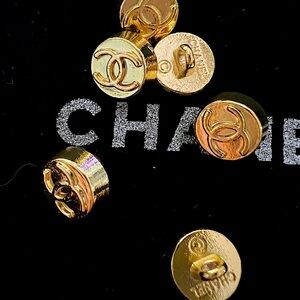 CC style(Set of 6)-10mm Gold finish small shank back buttons/Look all pi…